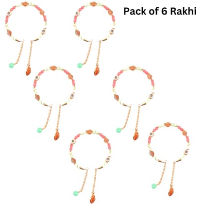 Rakhi Bracelet Designer | Chudi Rakhi Designer Combo for Bhabhi, Sister in Law-Pack of 6