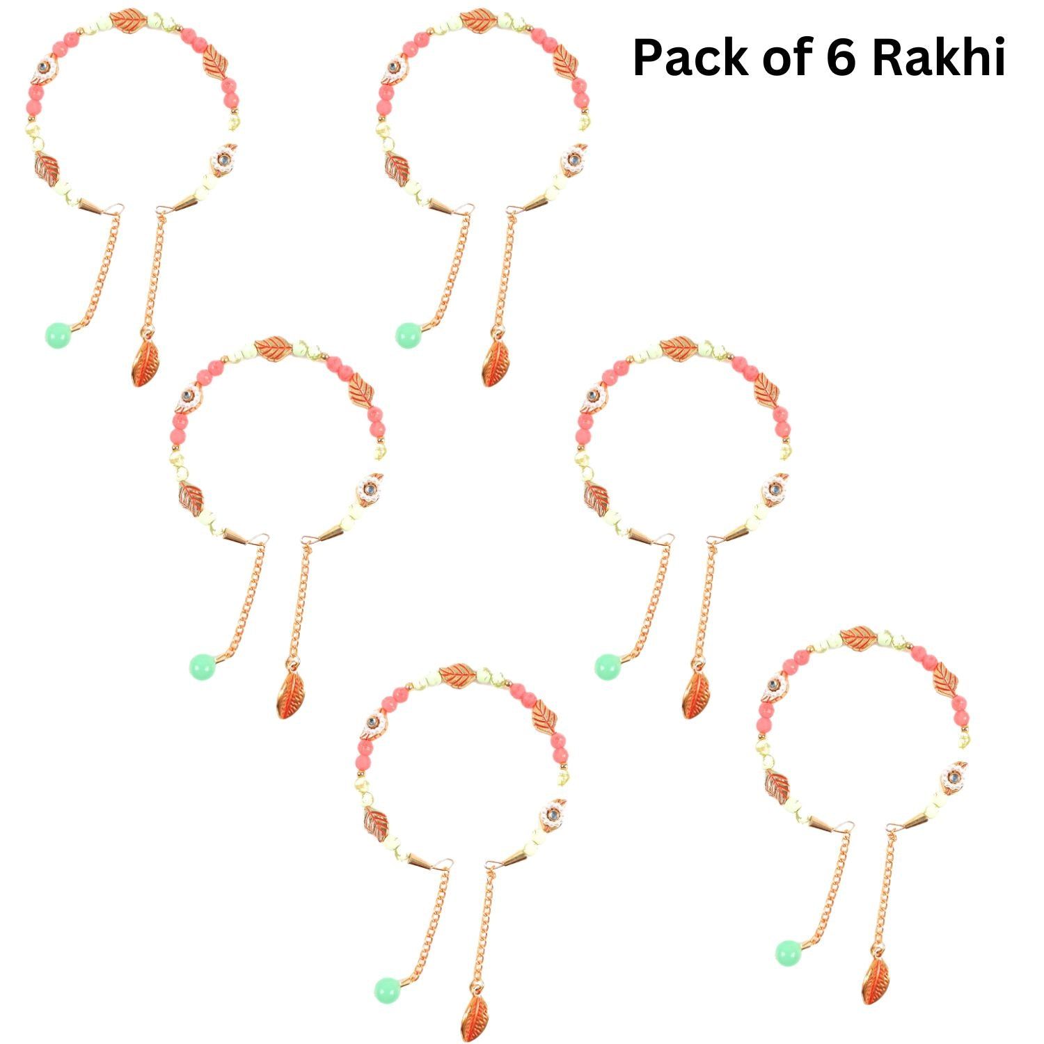 Rakhi Bracelet Designer | Chudi Rakhi Designer Combo for Bhabhi, Sister in Law-Pack of 6
