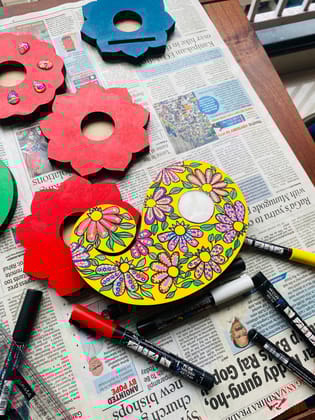 Paisley Candle Holder - Yellow