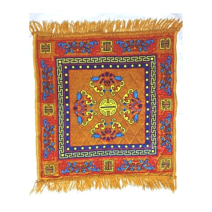 MAYAPURI Puja Aasan/Pooja Mat/Multipurpose Cotton Rug Mat, Size: 24 X 24 Inches
