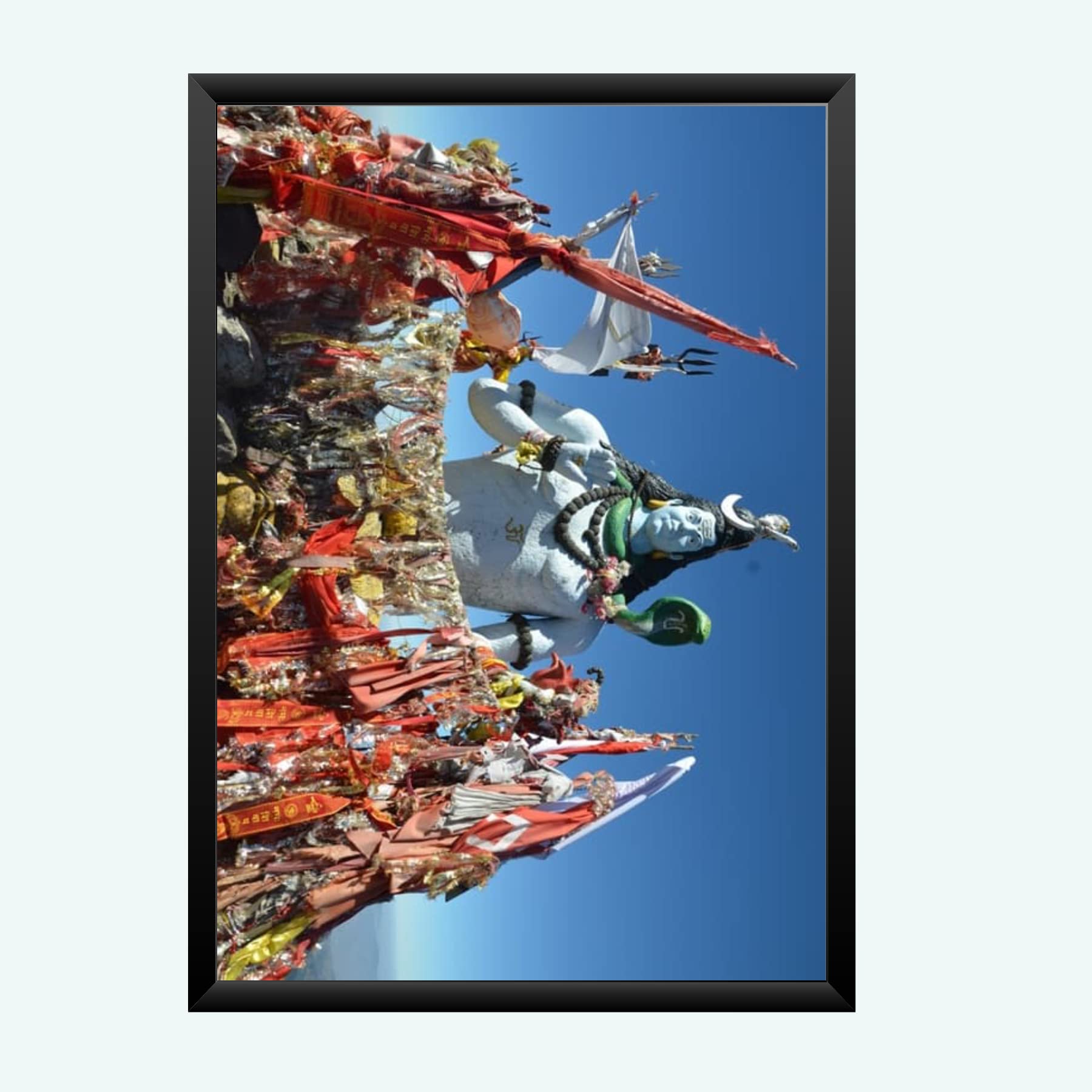 NOKKES Bhagwan Shiv Ji Wall Photo Frame For Puja And Wall Decoration Wall Photo Frame Size 8X12 Inch22