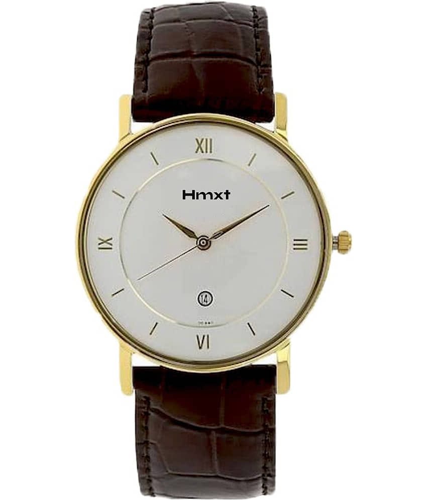 HMXT Brown Leather Analog Men's Watch