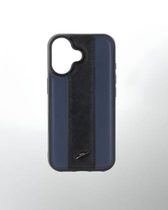 iPhone 16 Series Leather Case with MagSafe (Sporty Navy)-iPhone 16