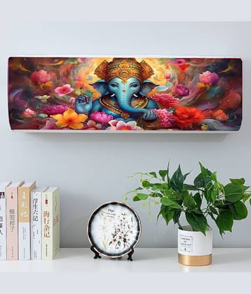 Sahaj Creation Single Poly-Cotton Blue AC Cover for Split AC