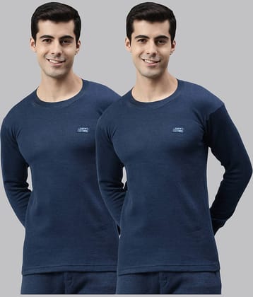 Lux Cottswool Pack of 2 Cotton Blend Thermal Tops For Men's ( Black )