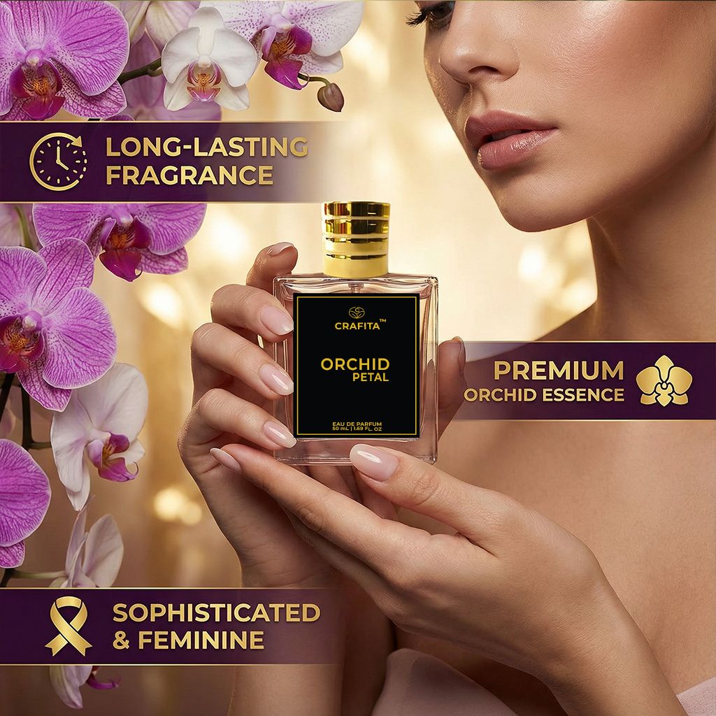 Crafita ORCHID PETAL Perfume | Fresh, Earthy, Woody and Sweet Floral EDP Spray | Strong and Long Lasting Fragrance | Perfect Gifts to Love Ones | 50 mL