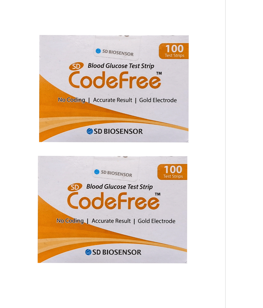 Sd Biosensor Codefree Blood Glucose 200 Test Strips (Pack of 2X100)