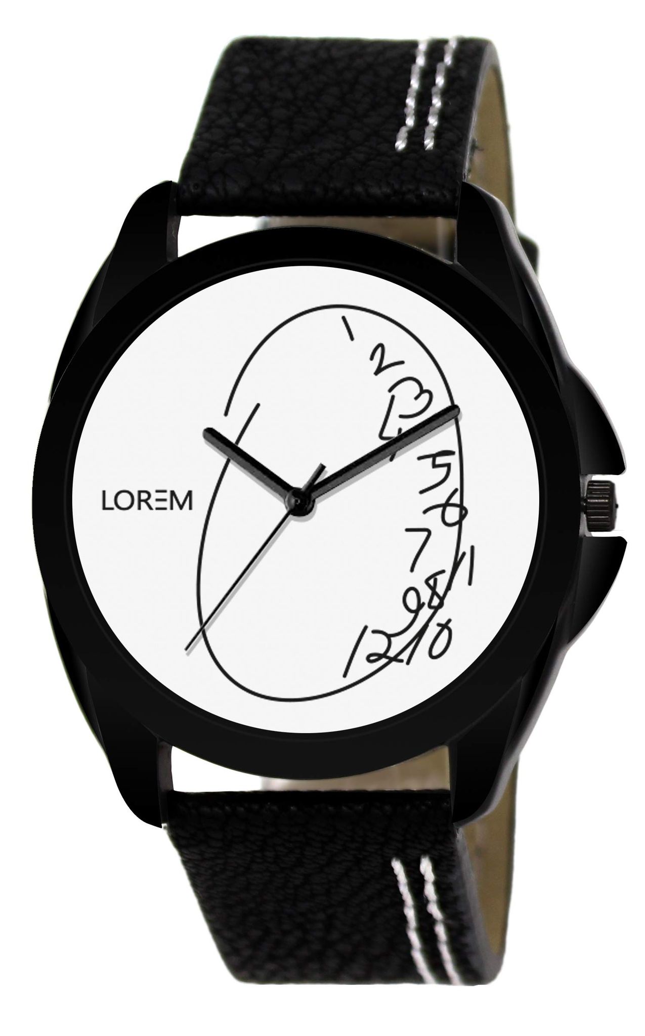 LOREM White Attrective Analog Watch for Men LR55-UF
