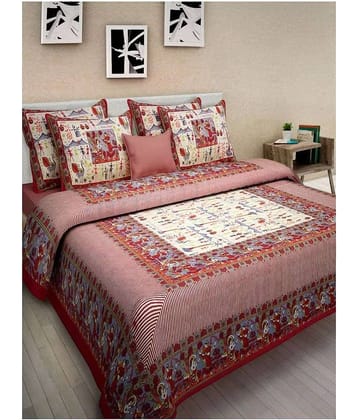 Uniqchoice Cotton King Bedsheet ( Multi )