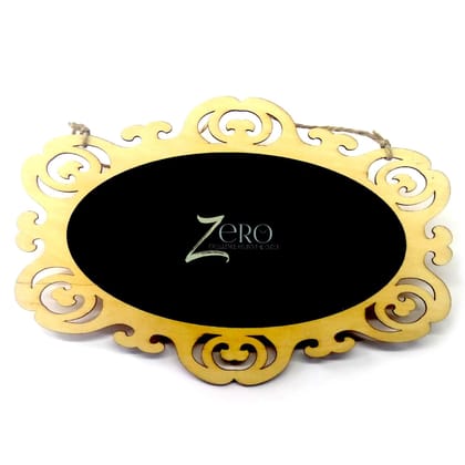 Brand Zero - Full Oval Pine Wood Designer Name Plate Single Piece 11.65" * 7.70"