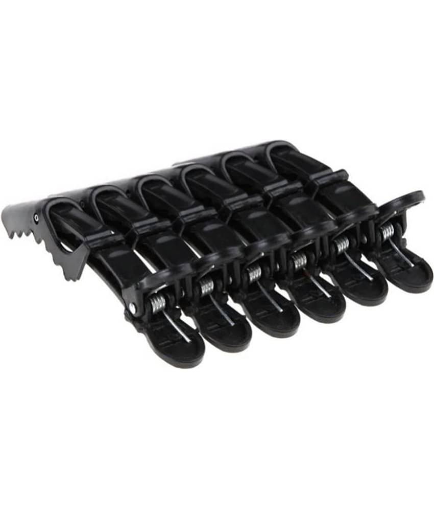 Lenon Black Unisex Banana Clip ( Pack of 6 )