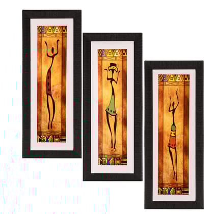 Set of 3 Satin Matt Textured Art Painting