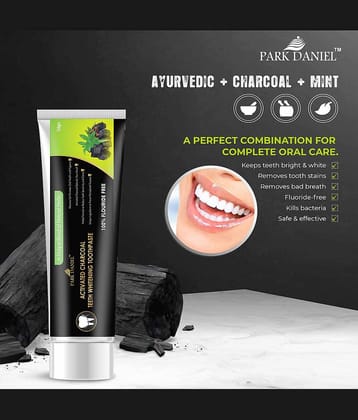 Park Daniel  Activated Charcoal Teeth Whitening - Toothpaste 100 gm