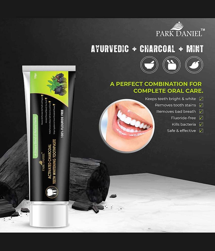 Park Daniel  Activated Charcoal Teeth Whitening - Toothpaste 100 gm