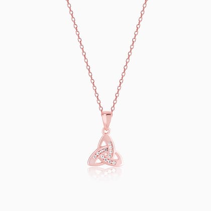 Rose Gold Enveloped in Love Pendant with Link Chain