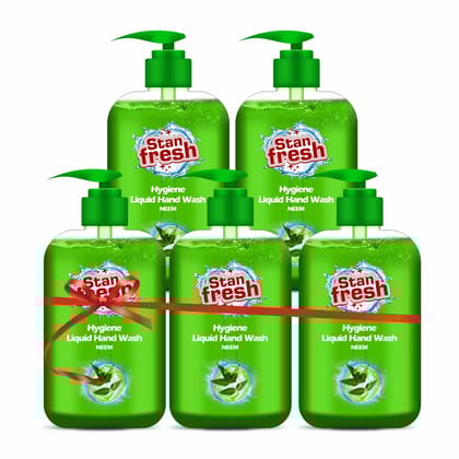 Stanfresh Hygiene Liquid Hand Wash Neem 500ml(Pack Of 5)