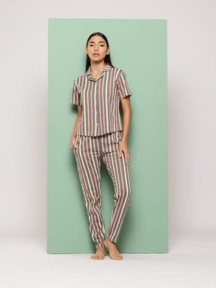 Leading Lady Women's Printed Cotton Night Suit with Pyjama Leading Lady Women's Printed Cotton Night Suit with Pyjama