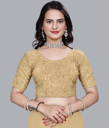 Bulbul Gold Readymade without Pad Lycra Women's Blouse ( Pack of 1 )