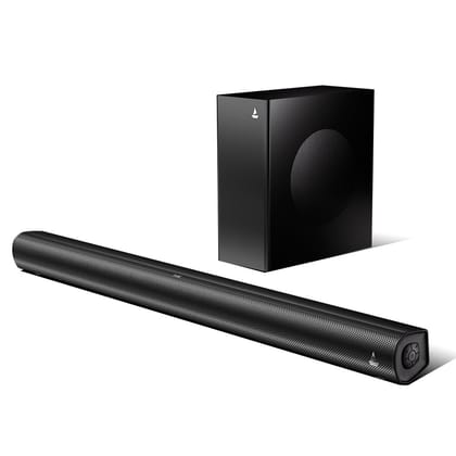 boAt Aavante Pulse | 120W 2.1 Channel Soundbar with Bluetooth v5.4, EQ Modes & Master Remote boAt Aavante Pulse | 120W 2.1 Channel Soundbar with Bluetooth v5.4, EQ Modes & Master Remote - Premium Black