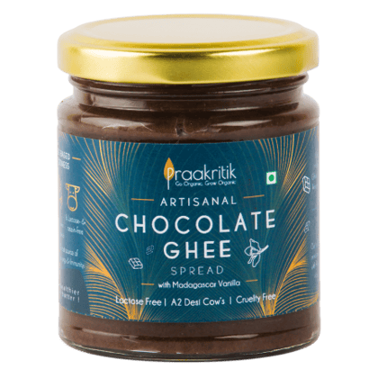 Praakritik Artisanal Chocolate Ghee Spread With Madagascar Vanilla 200g Praakritik Artisanal Chocolate Ghee Spread With Madagascar Vanilla 200g