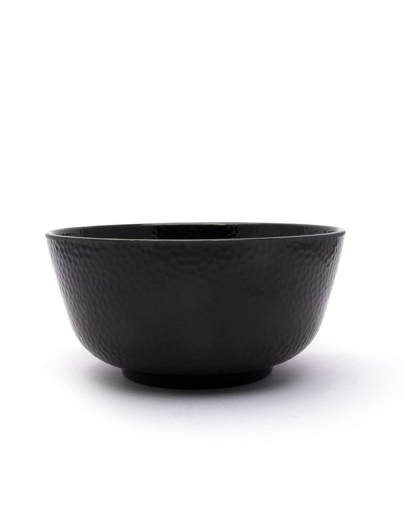 Serving Bowls, Mixing Bowl, Black, Hammered, Melamine, Set of 2