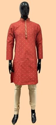 Mens Latest Designer Maroon Kurta Pajama-908-B / Maroon / 38