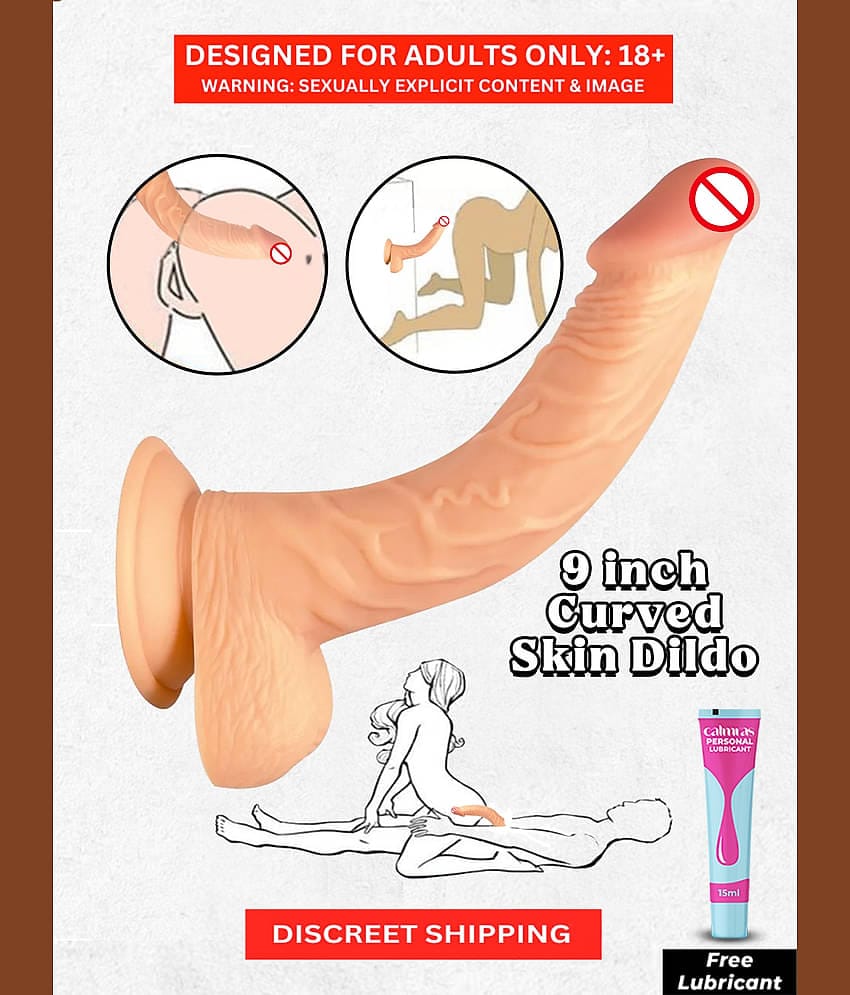 8 Inch Pink Head Realistic Lifelike Dildo With Strong Suction Cup and 100% Skin Feeling + Free Lubricant