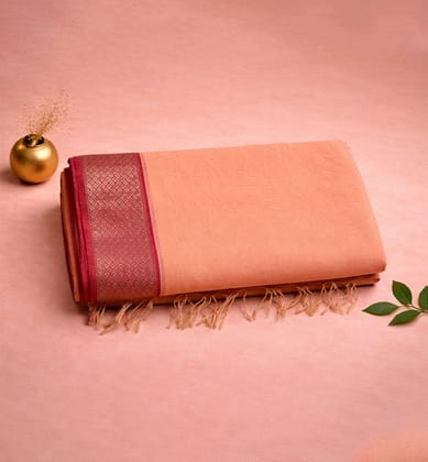 Traditional Handloom Maheshwari Silk-Blend Saree