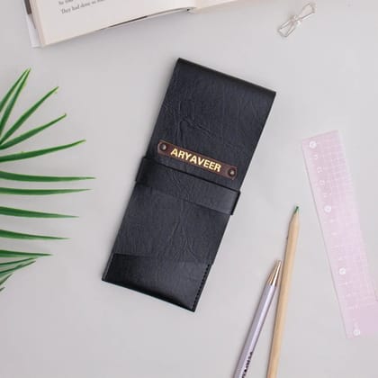 PERSONALISED PENCIL CASE - BLACK-Black