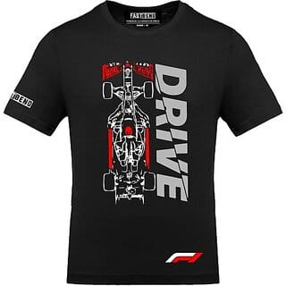 FastB Men Printed Round Neck Black T-Shirt