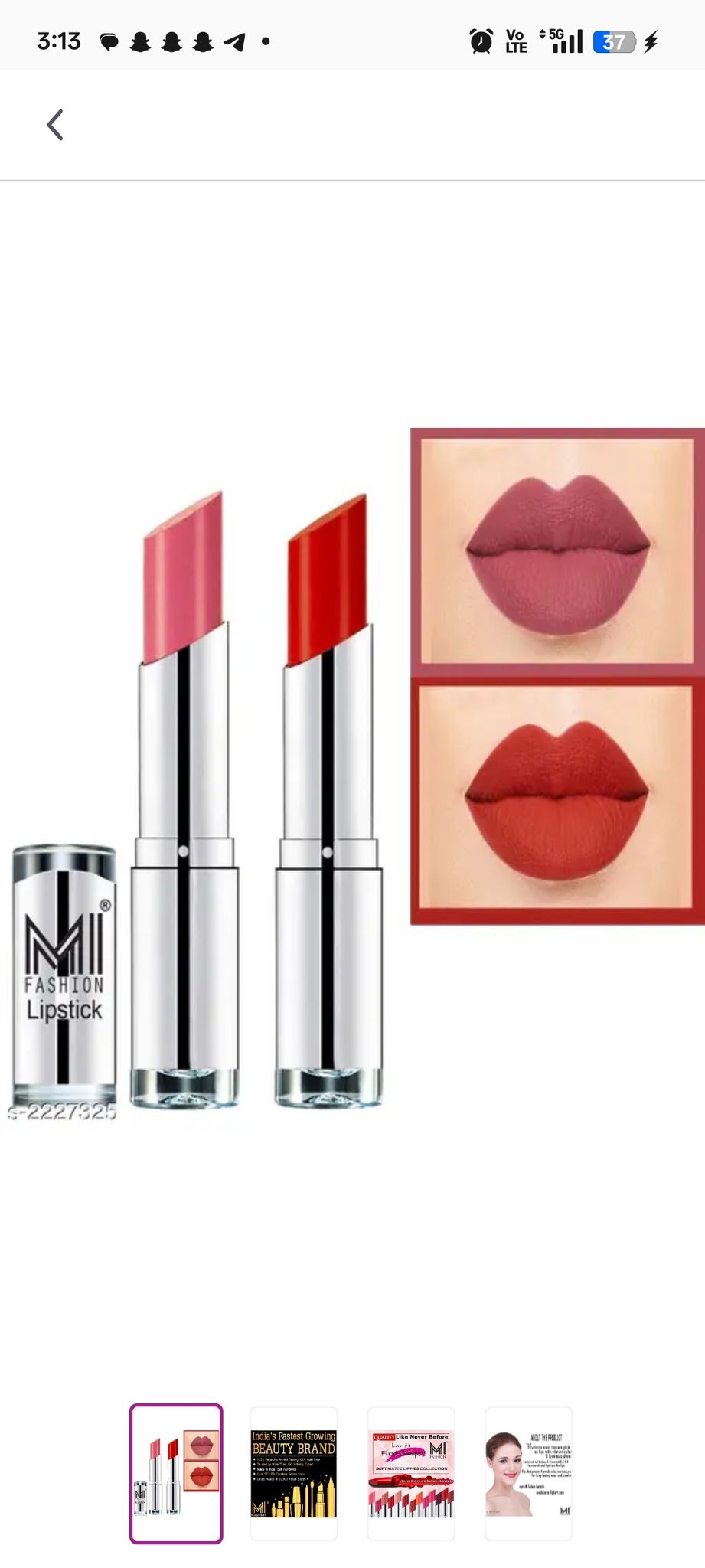 2 pcs MI Fashion Long Stay Soft Matte Addiction Lipstick