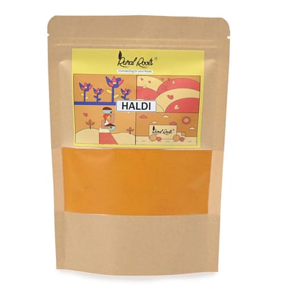 Rural Roots Turmeric Powder - 200g | Haldi Powder | Pure & Natural Turmeric | No Additives or Preservatives | Organic Haldi Powder | Ground Turmeric Powder for Cooking | Good For Digestive & Skin Health