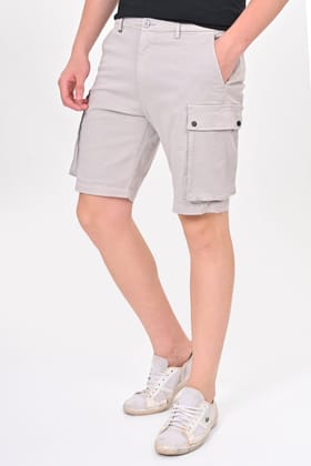 Cambridge - Stretch Comfort Cargo Shorts - Lt Grey-L-34 / LT GREY