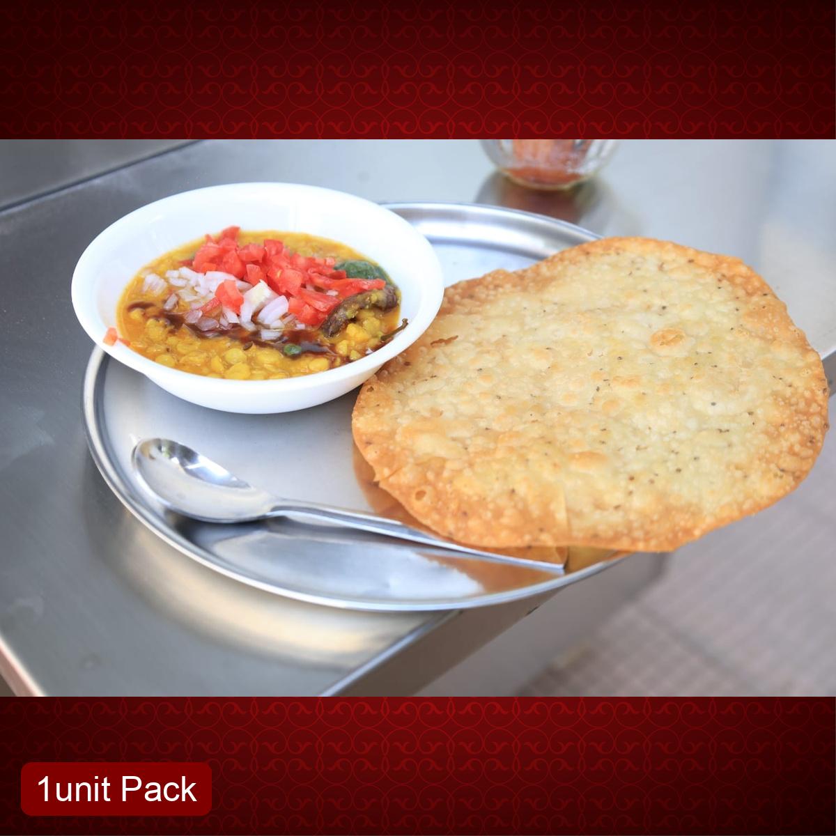 Aaswad Caterers Authentic Sindhi Dal Pakwan (1 Pc) | Crispy Fried Flatbread & Spiced Lentils