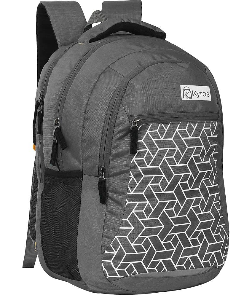 Kyros Grey Polyester Backpack ( 28 Ltrs )