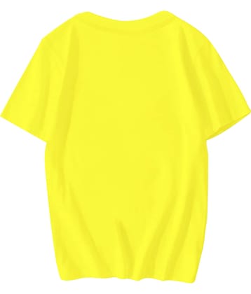fashion and youth Pack of 1 Cotton Blend Relaxed Fit Men's T-Shirt ( Yellow )