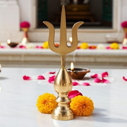 Brass Kalash Trishul No. 1 (ZMAS394 A)