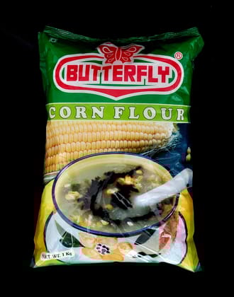 Butterfly Cornflour 1kg (Weight - 1kg) by Butterfly Dessert Mixes and Bakery Needs.