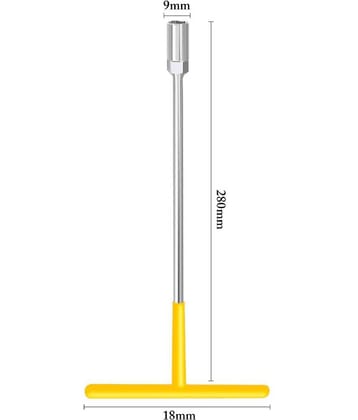 MK Super Stainless Steel T Type Spanners 9mm T Handle Wrench Single Pc