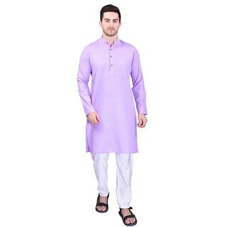PrintCultr Men Kurta and Pant Set (Purple)