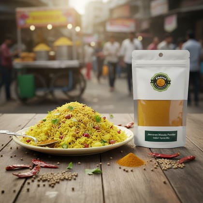 Buy Jeeravan Chat Masala Online India - Indori Spice | Phoran Tangy Indori Spice for Poha, Snacks & Salads