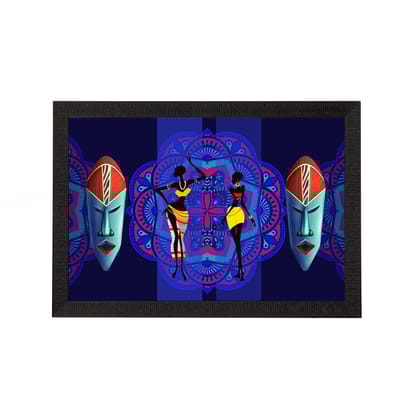 Tribal Theme Satin Matt Texture UV Art Painting