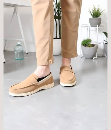 Prolific MHKL-CM291 Cream Men's Slip-on Shoes