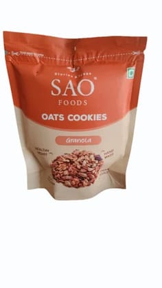 SAO Foods Oats Cookies - Granola (200g) | Healthy Heart & Hand Made Biscuits | Wholesome Snack with Natural Oats | Vegetarian SAO Foods Oats Cookies - Granola (200g) | Healthy Heart & Hand Made Biscuits | Wholesome Snack with Natural Oats | Vegetarian