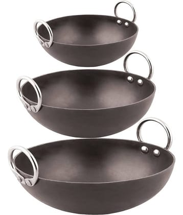 Veer - Iron Deep Kadhai 2 mm ( 4 ) L
