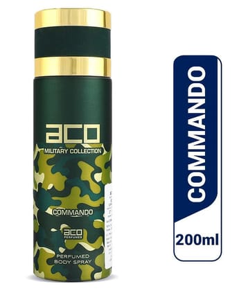 Aco Commando Deodorant Body Spray For Men, 200ml - 200ml