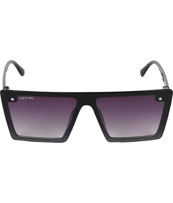 Creature - Black Rectangular Sunglasses ( Pack of 1 )
