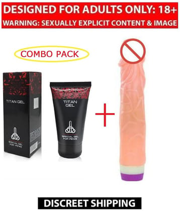 Johny Sins Dragons 8 Inch Vibrator Dildo & Titan Gel 50 Ml Combo Pack