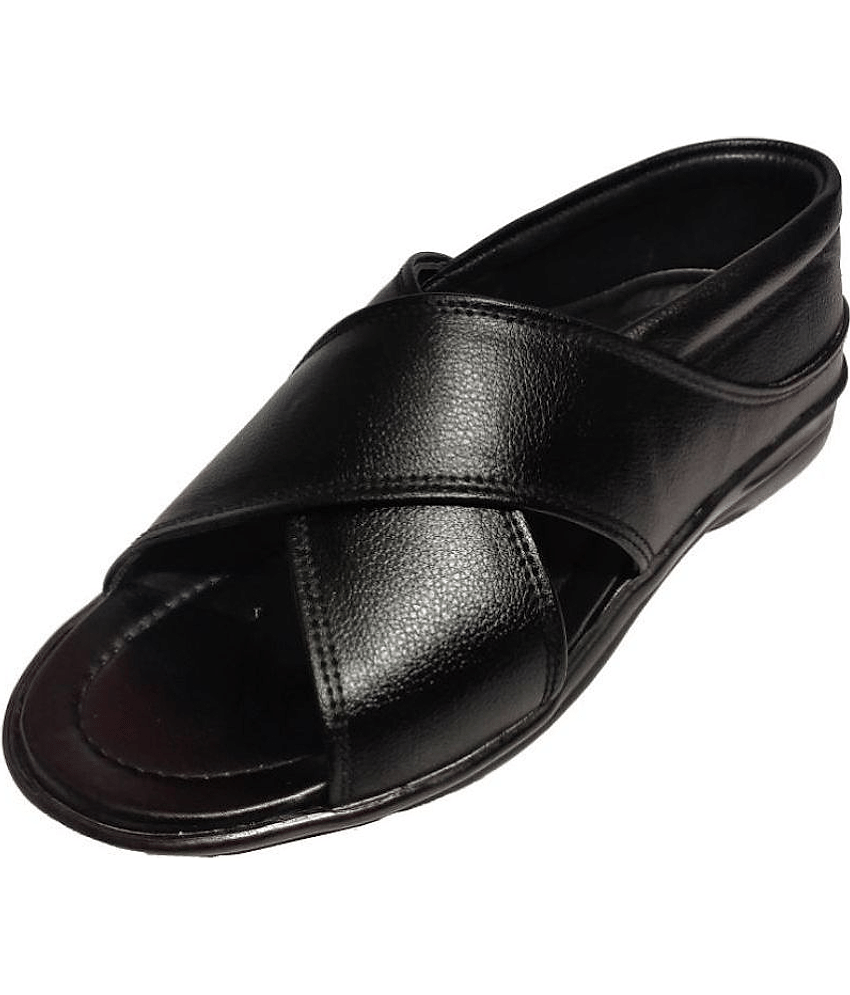 RAGE GAZE - Black  Men's Sandals