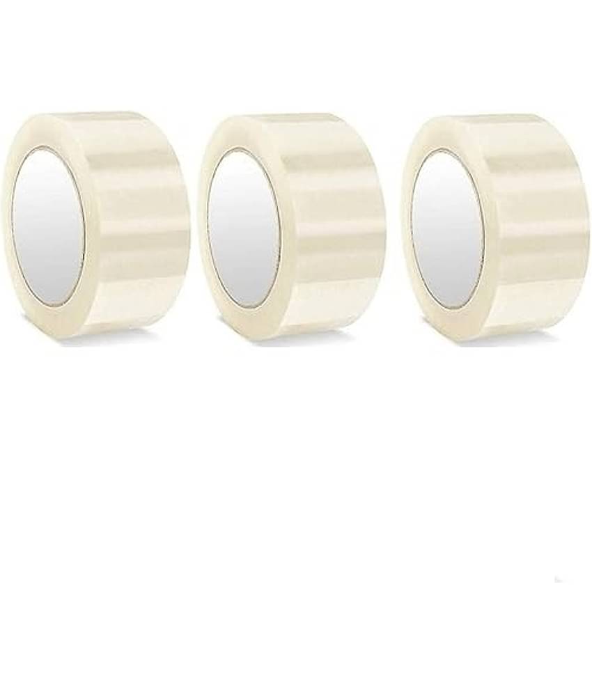 Eclet White Single Sided Cello Tape ( Pack of 3 )